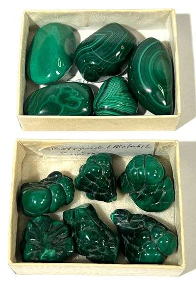 (11) Polished or Tumbled Pieces of Malachite