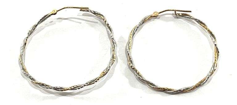 1.2 Grams 14K Gold Hoop Earrings