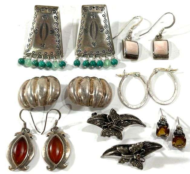 37.2 Grams Mexico Sterling Silver Earrings