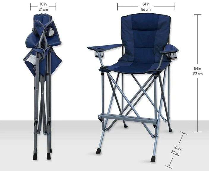 NEW RMS Extra Tall Metal Folding Chair