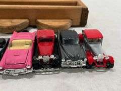 Handmade Wooden Truck Toy Display Shelf w/ Classic Car Toys