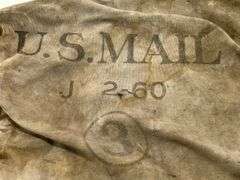 Vintage U.S. Mail Domestic Carrier Bag #3 - J 2-60