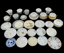 VTG Porcelain Teacups & Saucers