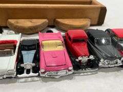 Handmade Wooden Truck Toy Display Shelf w/ Classic Car Toys