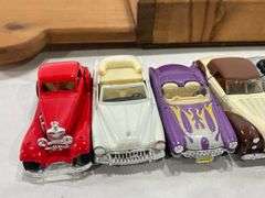 Handmade Wooden Truck Toy Display Shelf w/ Classic Car Toys