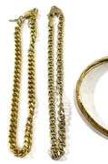 37.4 Grams Sterling Silver Gold Toned Bracelets