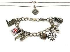 30.8 Grams Sterling Silver Necklaces & Charm Bracelet