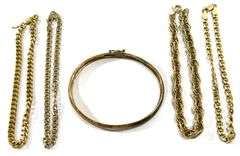 37.4 Grams Sterling Silver Gold Toned Bracelets