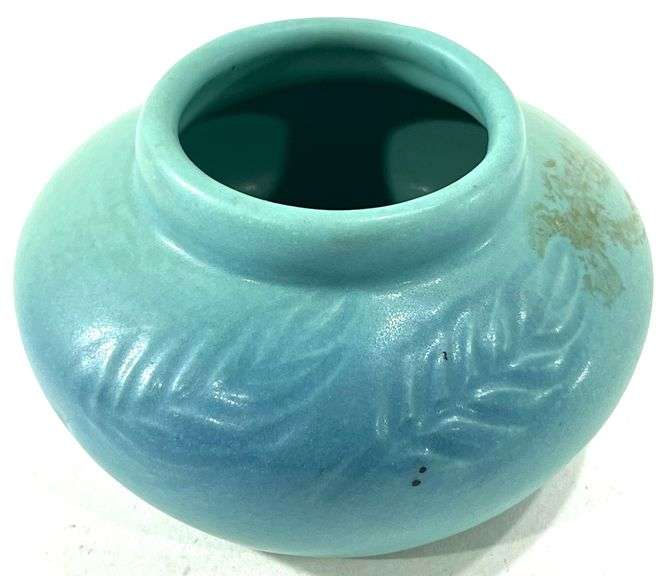 Van Briggle Turquoise Round Pottery Vase