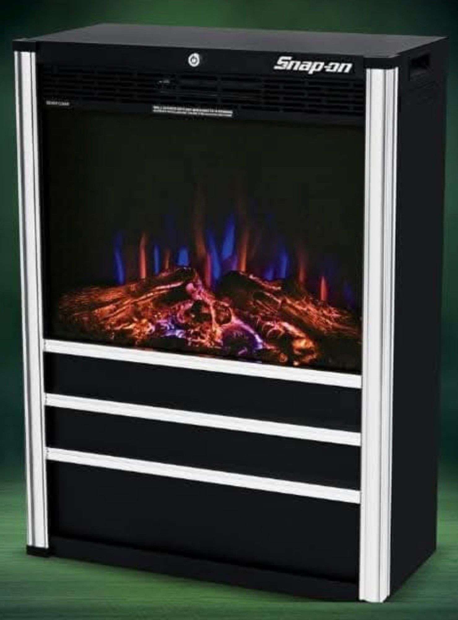 NEW RARE Snap-On Epiq Inspired Electric Fireplace - Black And Gold