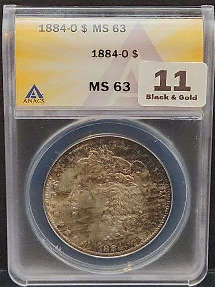 1884-O Morgan Dollar, ANACS MS63, Toned