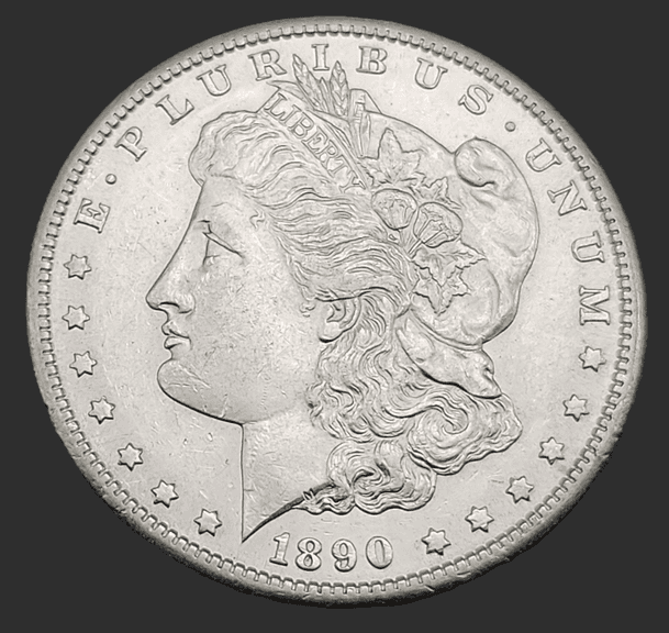 1890-S Morgan Dollar, Borderline Uncirculated