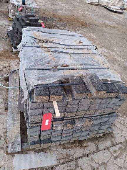 Black concrete pavers