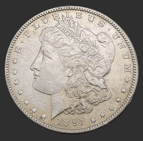 1891 Morgan Dollar, AU Details