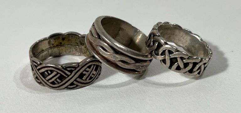 15 Grams Sterling Silver Rings Sizes 5-7