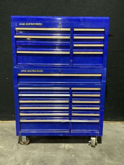 U.S. General Tool Boxes on Wheels with Tools