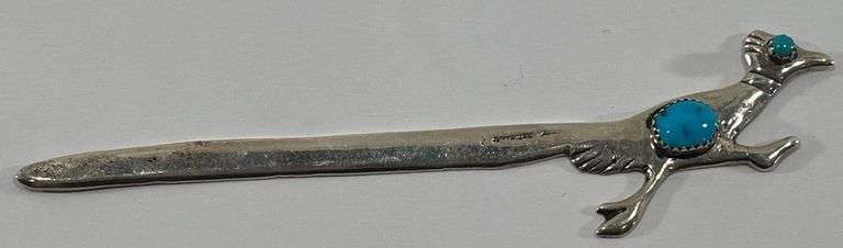 Sterling Silver & Turquoise Road Runner Letter Opener
