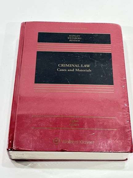 8th Edition New Criminal Law by Kaplan Binder
