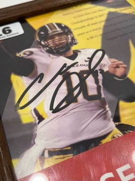 Chase Daniel Autographed Framed Signatures