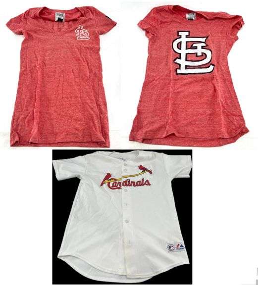 Pink St. Louis (2) PINK St. Louis Cardinals Shirts w/ STL Jersey - Black And Gold Auctions