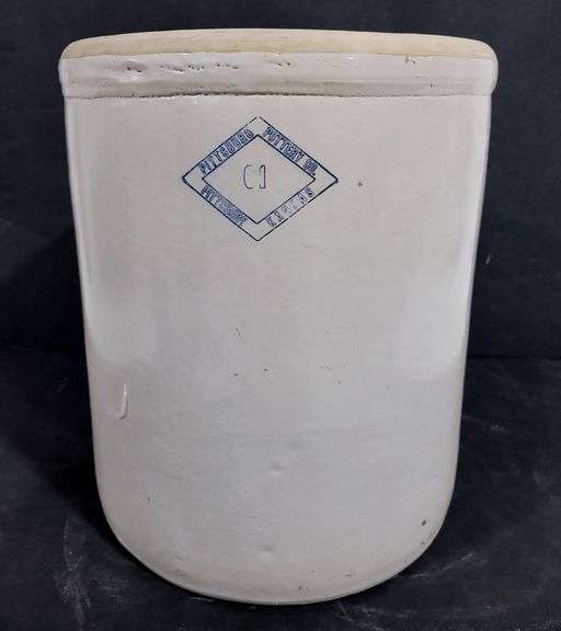 10 Gallon Pittsburg Pottery Company Antique Stoneware Crock