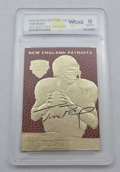 2006 Merrick Mint Feel The Game Tom Brady Card - Gem Mint 10
