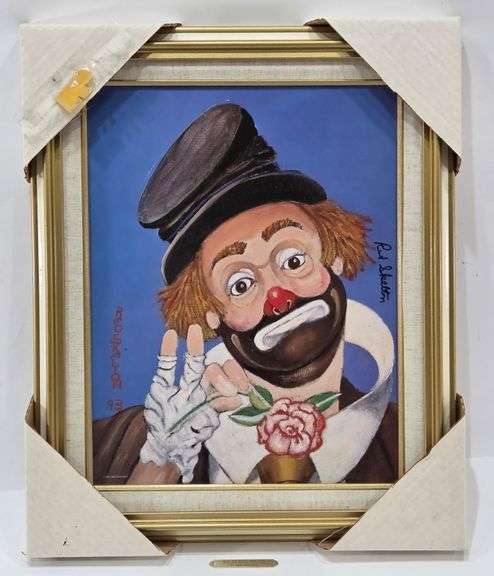 Framed & Signed Red Skelton "No Place To Go" Oil on Canvas Art w CoA