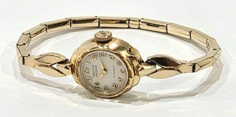 VTG Gruen Precision Wrist Watch w 14K Gold Back & 17 Jewels