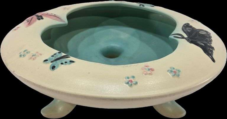 MCM Hull Pottery Butterfly Console Bowl, 12" Diameter