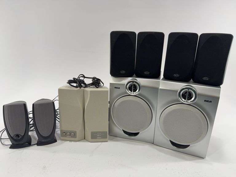 Polk Audio, RCA, Yamaha, & Altec Lansing Speakers Black And Gold Auctions