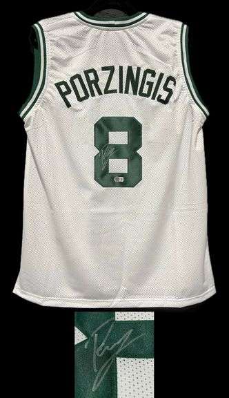 Kristaps Porzingus Autographed Celtics Jersey