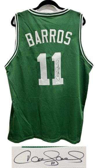 Dana Barros Autographed Boston Jersey