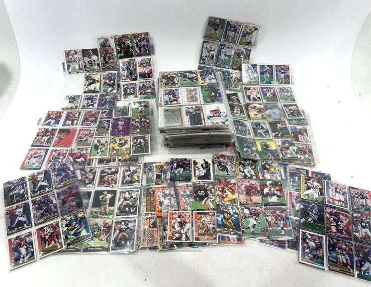 Football Card Stack Large Stack of 90’s Football Cards in Binder Sleeves - Black And Gold ...