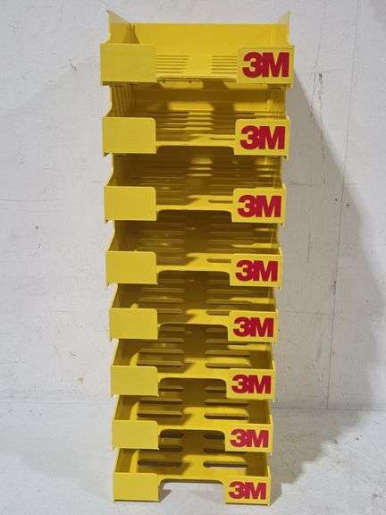 3M Plastic 8-Shelf Bulk Abrasives Rack - Black And Gold Auctions