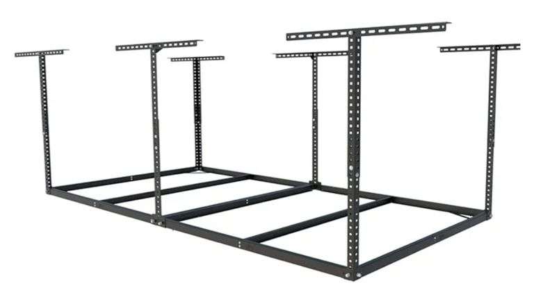 FLEXIMOUNTS 4'x8' Overhead Garage Storage Rack - Black And Gold Auctions