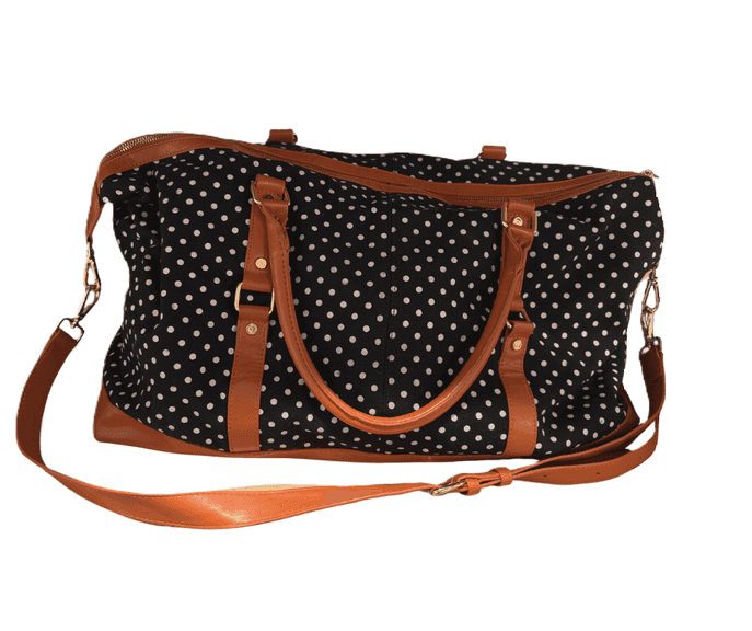 thumbnail image 2 of E-Z Tote Polka Dots Duffle Bag – Gym Bag / Travel Bag / Overnight Bag (Sizes 20, 25, 30 Inches) 2 of 6