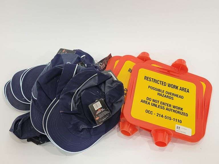(10+) New Navy Caps & (5) New Restricted Area Signs - Black And Gold ...