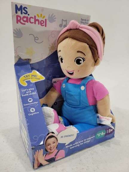 New Mrs Rachel Learning Plush Toy - Black And Gold Auctions