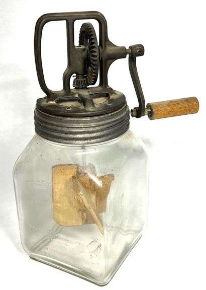 Dazey Churn on No 40 Dazey Glass Base