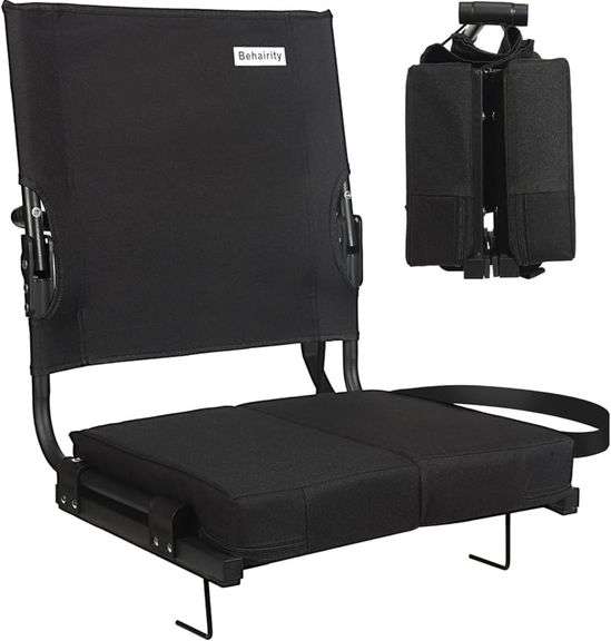 Chaise De Stade Behairity, Assise épaisse, Portable, Bleue