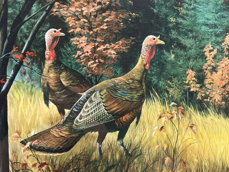 Maynard Reece "Wooded Seclusion-Turkey" Signed, Numbered, Limited Edition Print