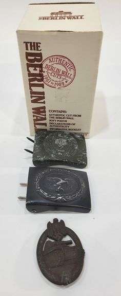 Antique Nazi Belt Buckles, Piece of the Berlin Wall, & More