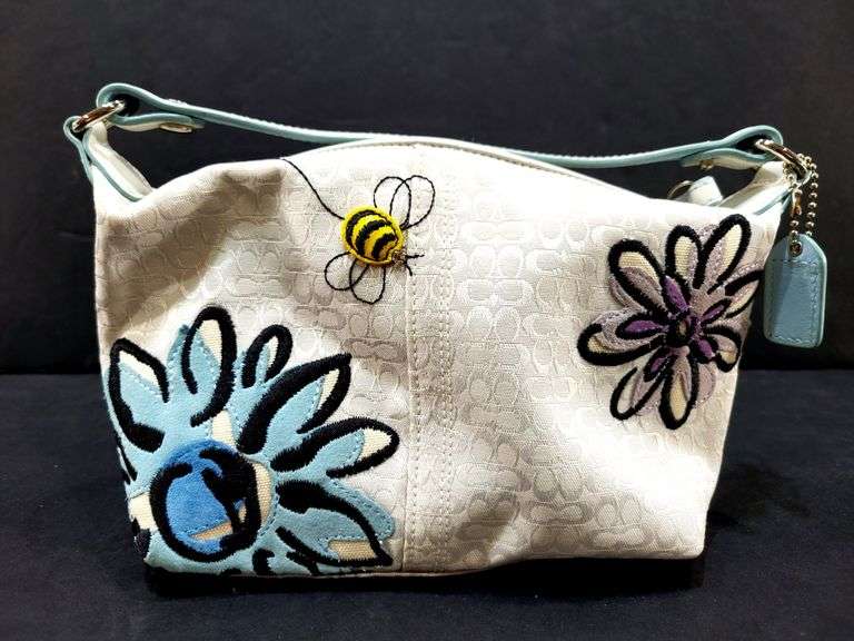 Rare VTG Coach & Swarovski Small Bee Handbag Limited Edition