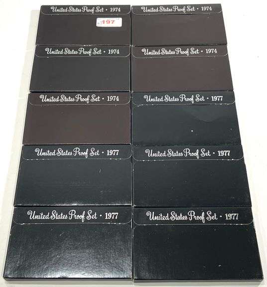 (5) EACH 1974 & 1977 U.S. Proof Sets in OGP