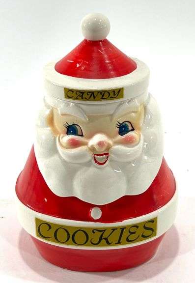 Rare Vintage Holt Howard Santa Cookie & Candy  Jar