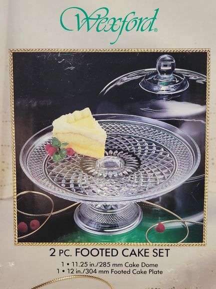 Wexford Anchor Hocking Footed Glass Cake Display Set