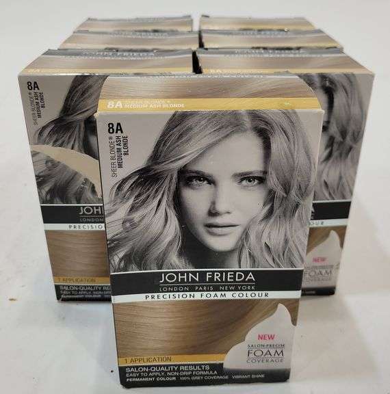 (7) Boxes of John Frieda Medium Ash Blonde Hair Dye Black And Gold