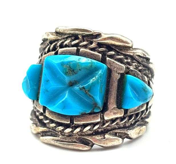 Turquoise Men's Ring - Sz. 10.5