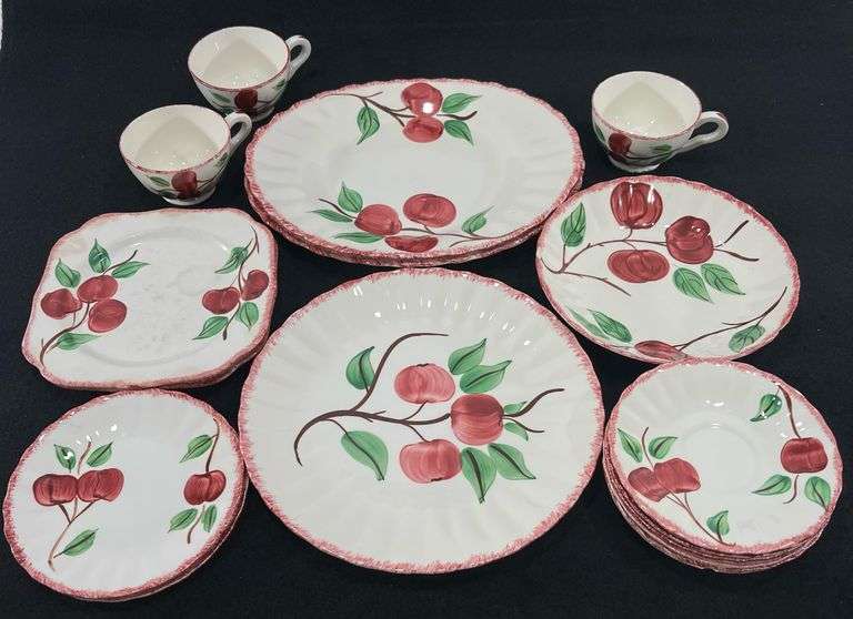 Blue Ridge Pottery HandPainted Crab Apple Dishes