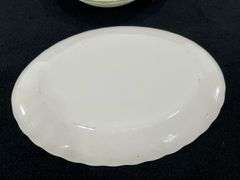 (2) Blue Ridge Pottery HandPainted Crab Apple Oval Platter & Bowl